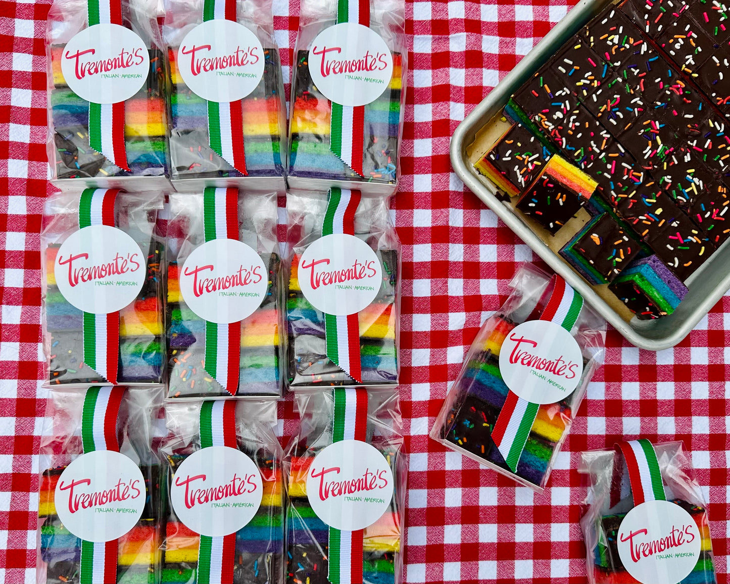 JUNE SPECIAL - PRIDE RAINBOW COOKIES - ONE DOZEN